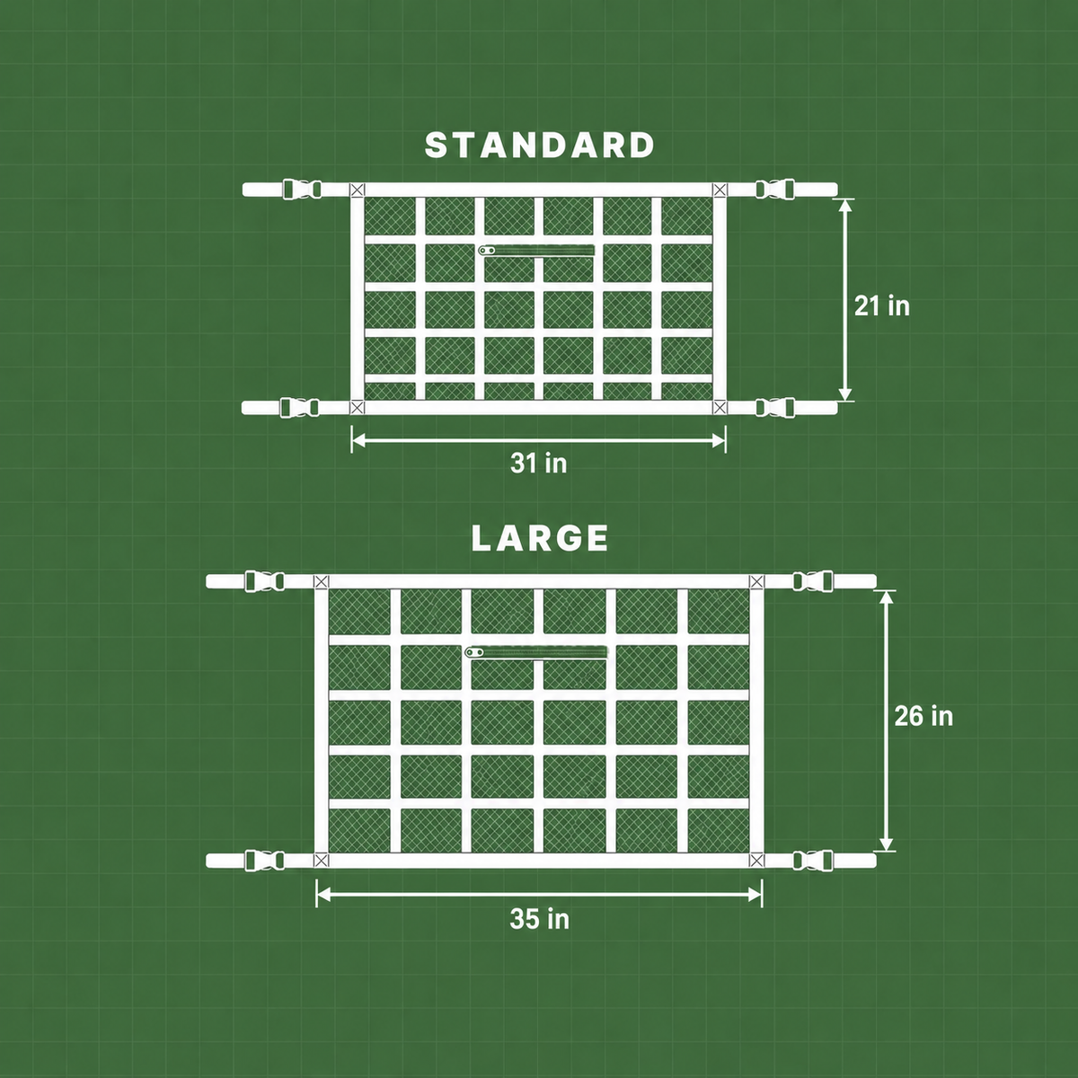Synthexion net dimensions and vehicle handle spacing size guide